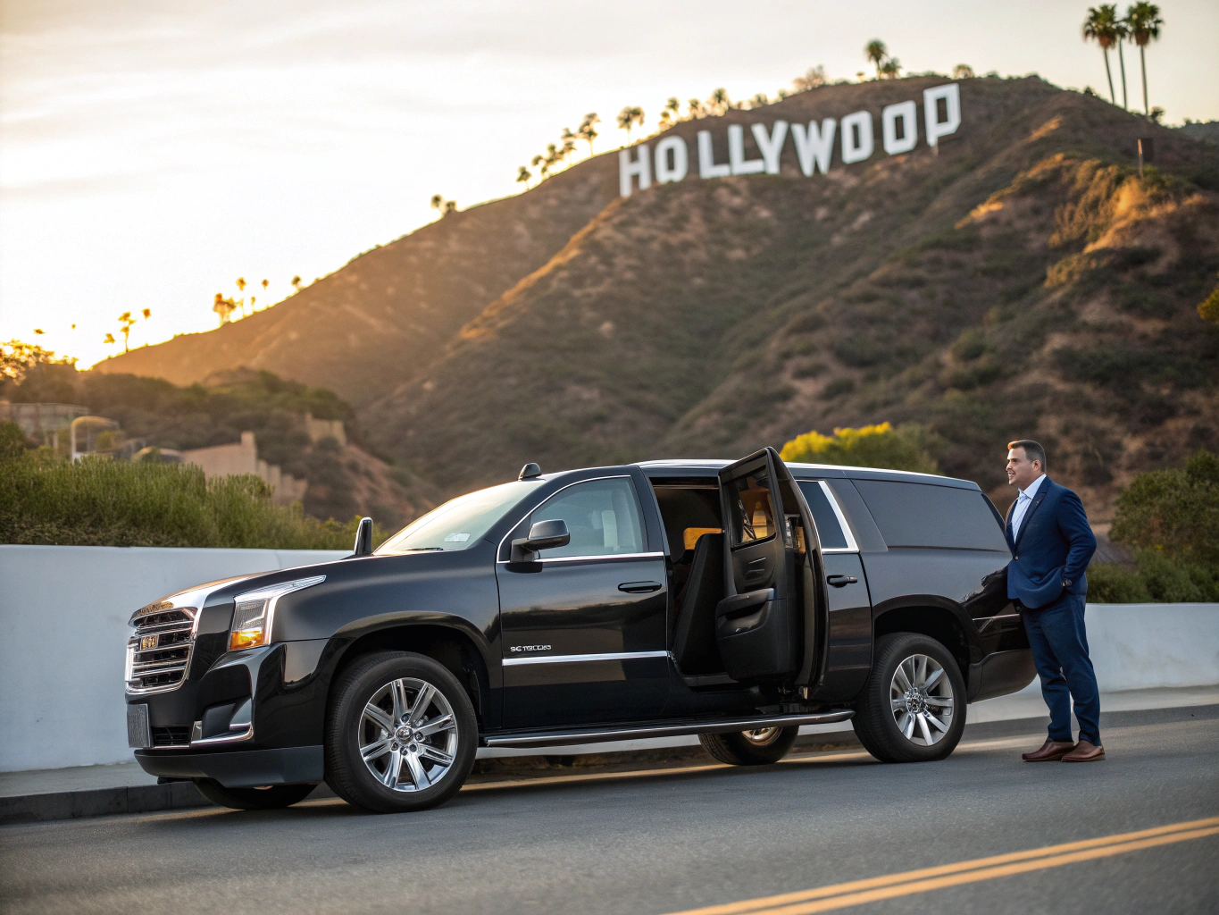 GMC Yukon XL with professional chauffeur in Los Angeles
